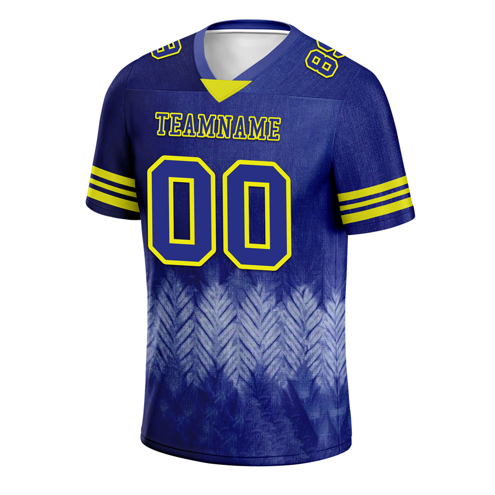 Custom Purple Tie Dye Purple Personalized Authentic Football Jersey FBJ02-bc0fa8a