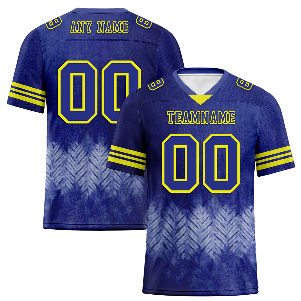 Custom Purple Tie Dye Purple Personalized Authentic Football Jersey FBJ02-bc0fa8a