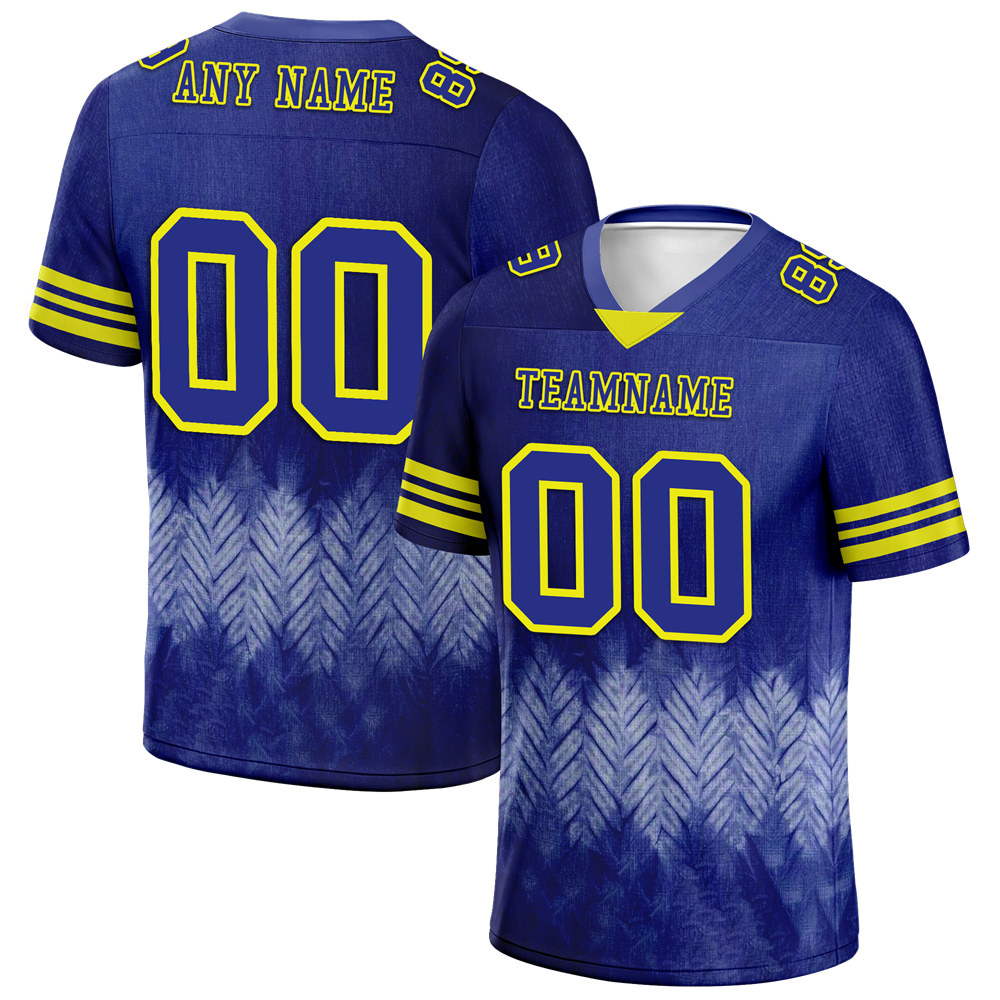 Custom Purple Tie Dye Purple Personalized Authentic Football Jersey FBJ02-bc0fa8a