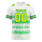 Custom White Green Tie Dye Yellow Personalized Authentic Football Jersey FBJ02-bc0fa8b