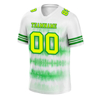 Custom White Green Tie Dye Yellow Personalized Authentic Football Jersey FBJ02-bc0fa8b