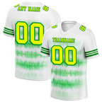 Custom White Green Tie Dye Yellow Personalized Authentic Football Jersey FBJ02-bc0fa8b
