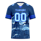 Custom Black Tie Dye Aqua Personalized Authentic Football Jersey FBJ02-bc0fa8d