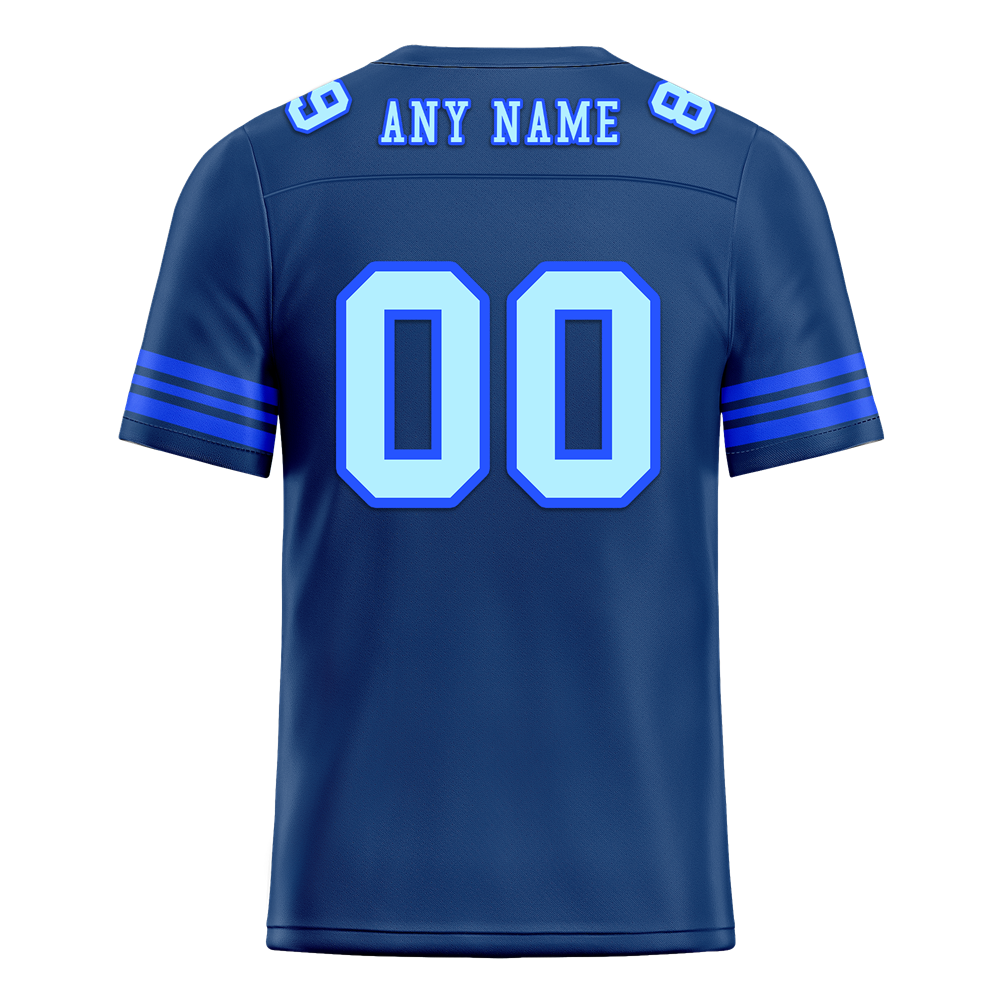 Custom Black Tie Dye Aqua Personalized Authentic Football Jersey FBJ02-bc0fa8d