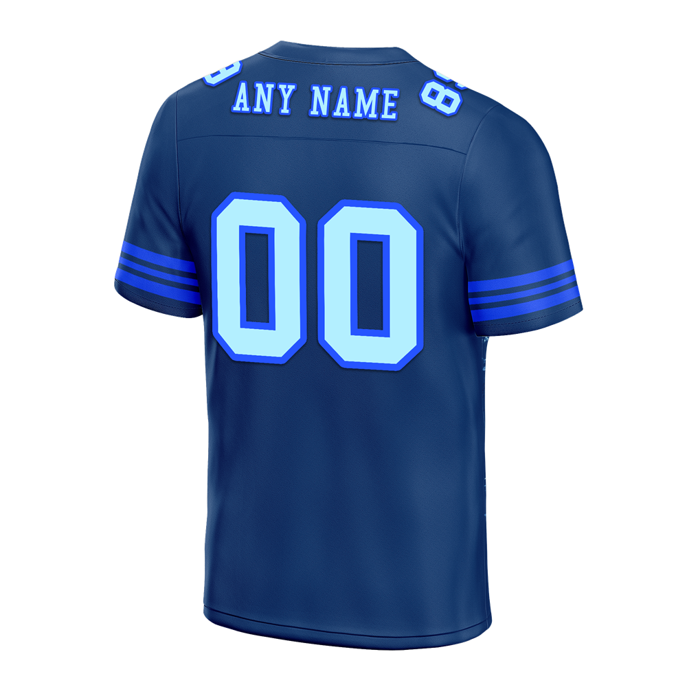 Custom Black Tie Dye Aqua Personalized Authentic Football Jersey FBJ02-bc0fa8d