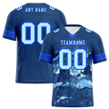 Custom Black Tie Dye Aqua Personalized Authentic Football Jersey FBJ02-bc0fa8d
