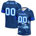 Custom Black Tie Dye Aqua Personalized Authentic Football Jersey FBJ02-bc0fa8d