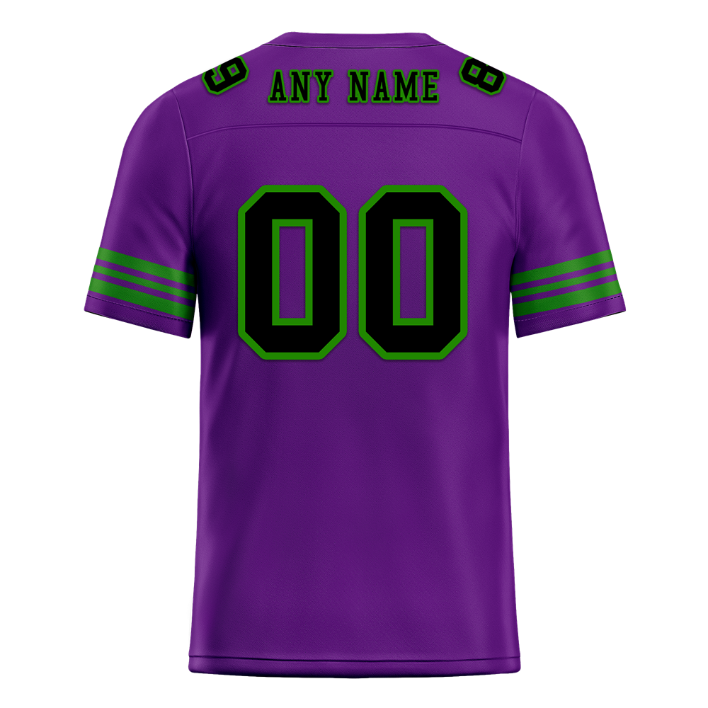Custom Purple Tie Dye Black Personalized Authentic Football Jersey FBJ02-bc0fa8e