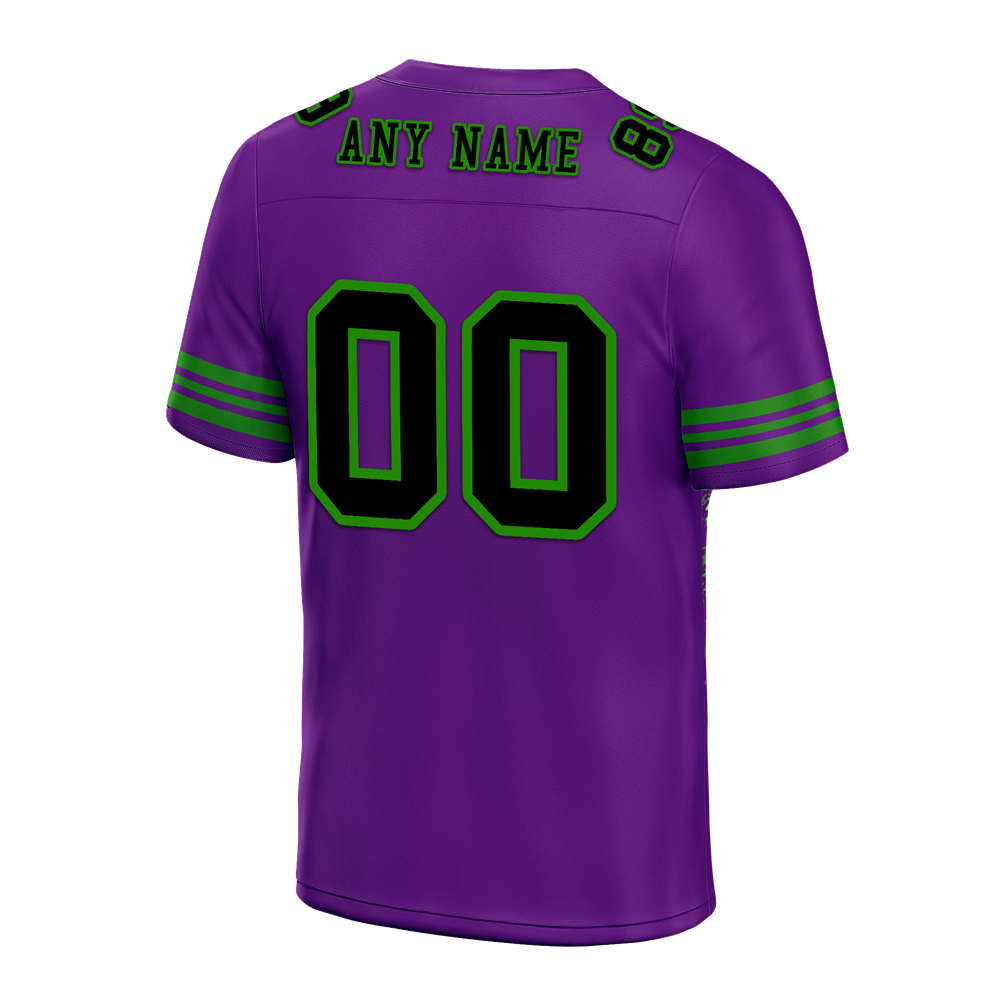 Custom Purple Tie Dye Black Personalized Authentic Football Jersey FBJ02-bc0fa8e