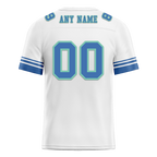 Custom White Tie Dye Aqua Personalized Authentic Football Jersey FBJ02-bc0fa8f