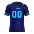 Custom Blue Tie Dye Aqua Personalized Authentic Football Jersey FBJ02-bc0fa87