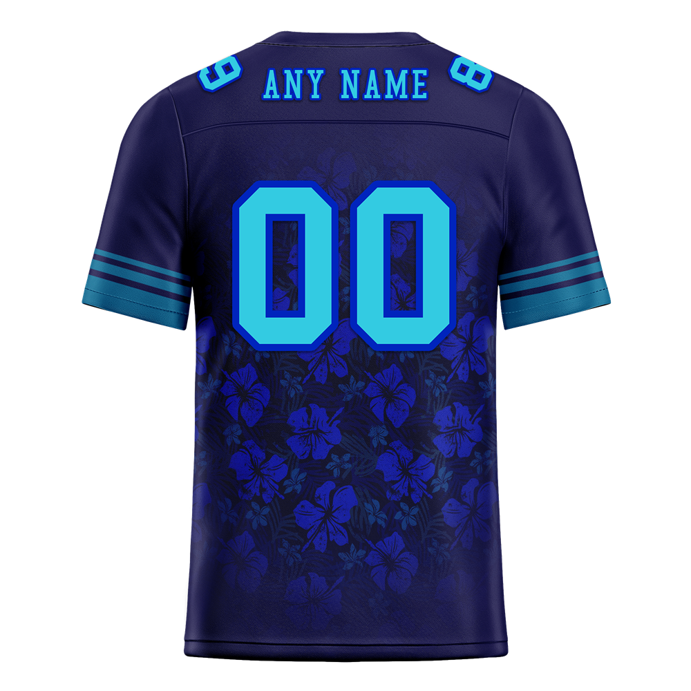 Custom Blue Tie Dye Aqua Personalized Authentic Football Jersey FBJ02-bc0fa87