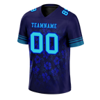 Custom Blue Tie Dye Aqua Personalized Authentic Football Jersey FBJ02-bc0fa87