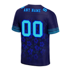 Custom Blue Tie Dye Aqua Personalized Authentic Football Jersey FBJ02-bc0fa87