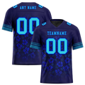 Custom Blue Tie Dye Aqua Personalized Authentic Football Jersey FBJ02-bc0fa87