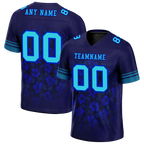 Custom Blue Tie Dye Aqua Personalized Authentic Football Jersey FBJ02-bc0fa87