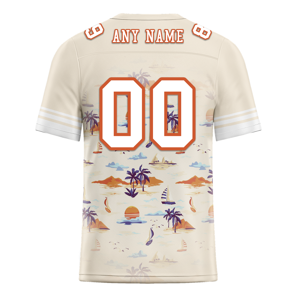 Custom Yellow Hawaii White Personalized Authentic Football Jersey FBJ02-bc0fa88
