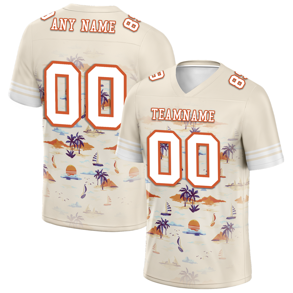 Custom Yellow Hawaii White Personalized Authentic Football Jersey FBJ02-bc0fa88