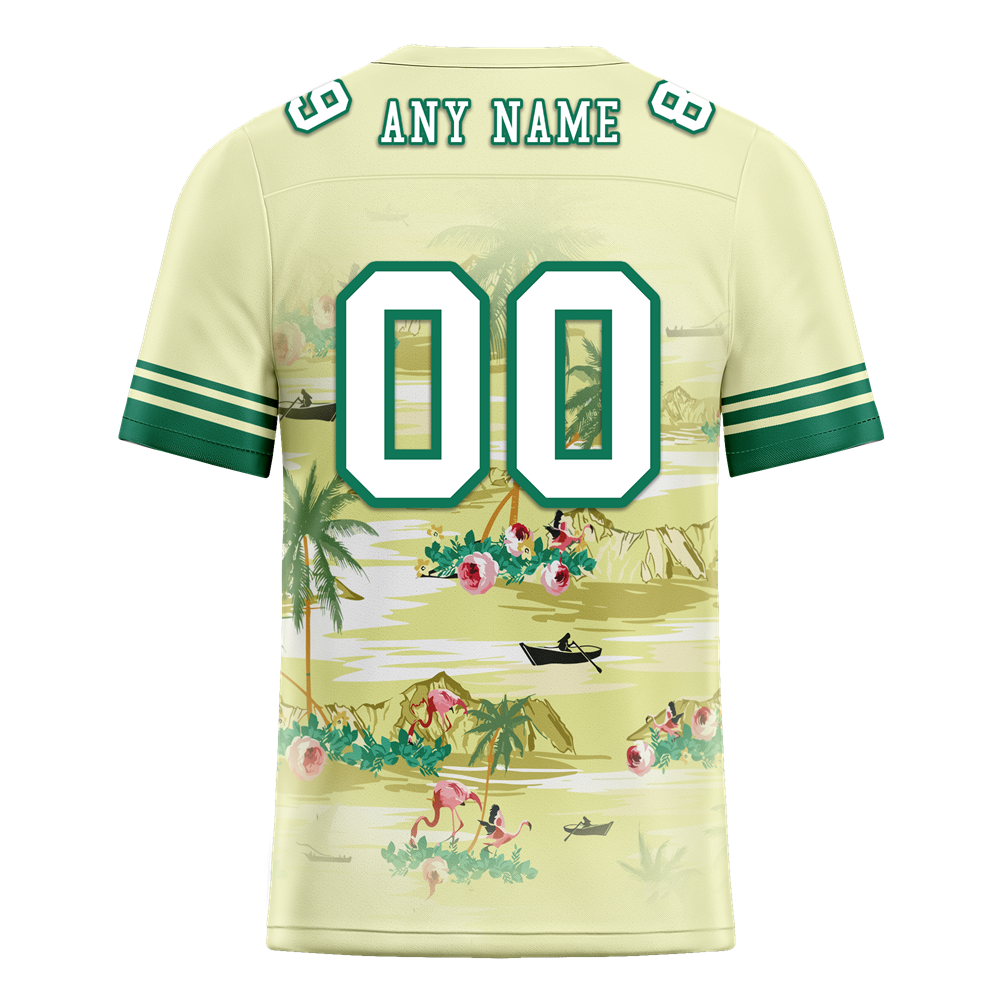 Custom Yellow Hawaii White Personalized Authentic Football Jersey FBJ02-bc0fa89