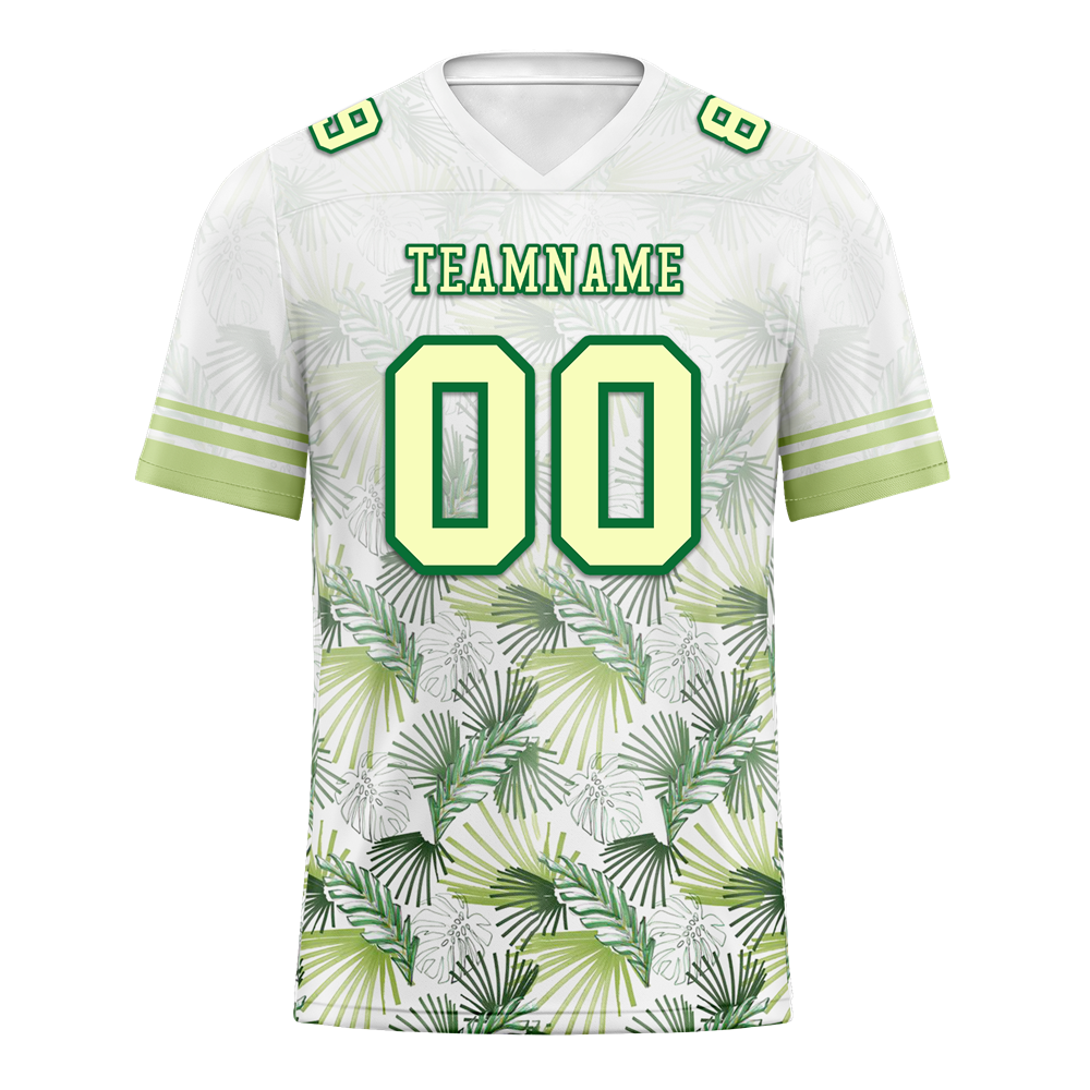 Custom White Hawaii Yellow Personalized Authentic Football Jersey FBJ02-bc0fa90