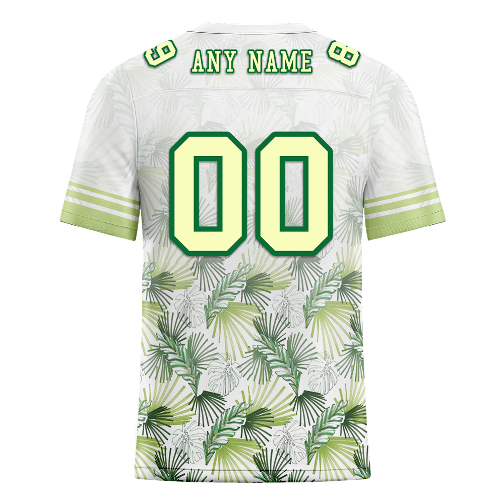 Custom White Hawaii Yellow Personalized Authentic Football Jersey FBJ02-bc0fa90
