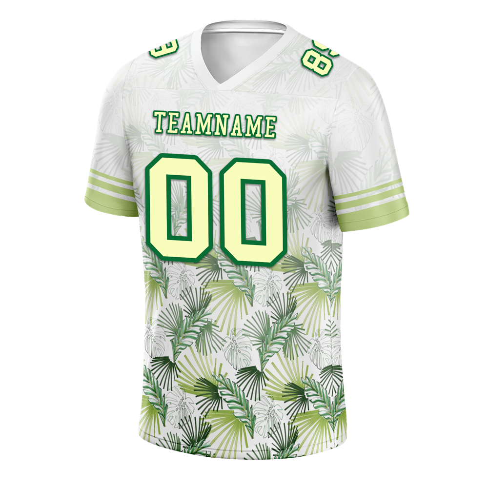 Custom White Hawaii Yellow Personalized Authentic Football Jersey FBJ02-bc0fa90