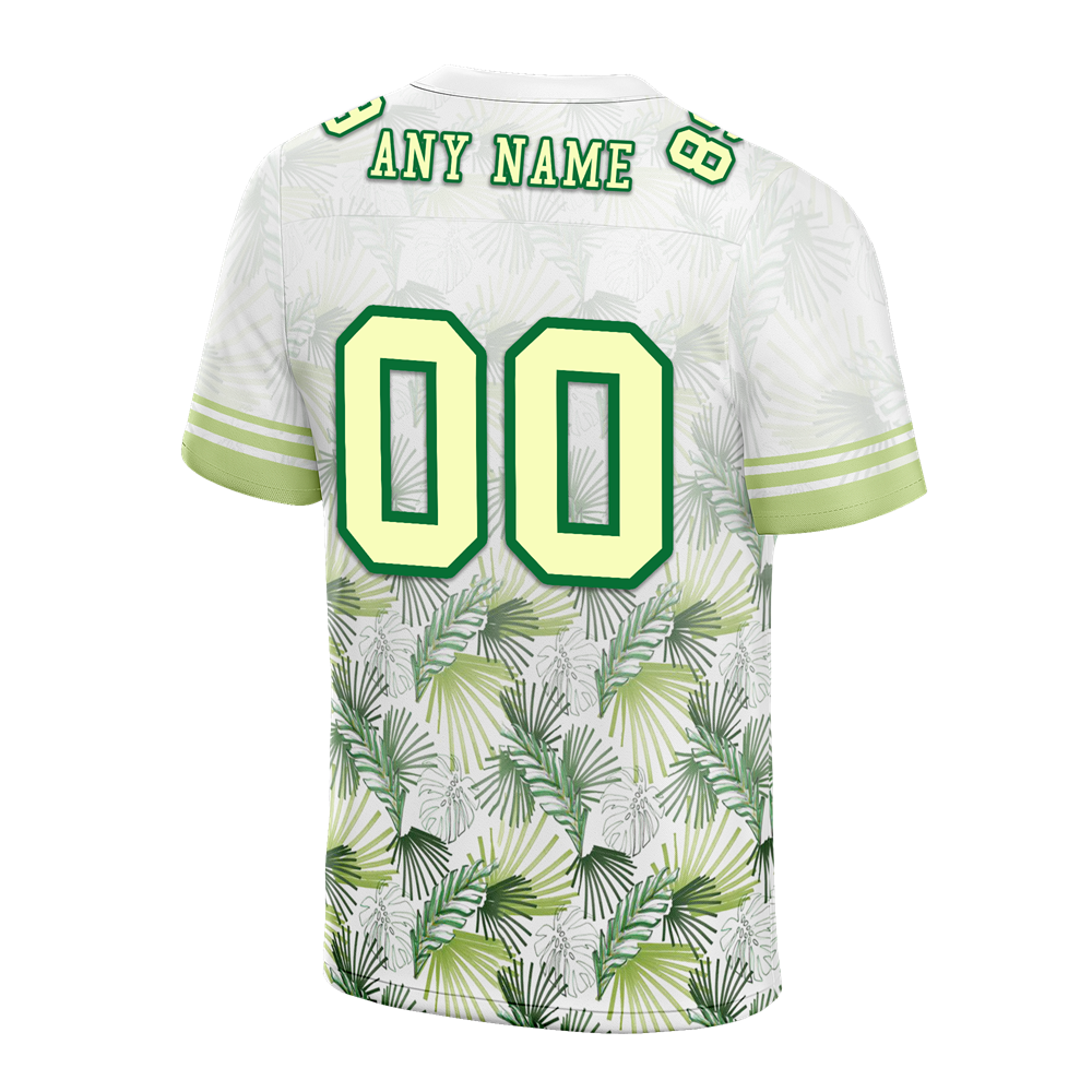 Custom White Hawaii Yellow Personalized Authentic Football Jersey FBJ02-bc0fa90