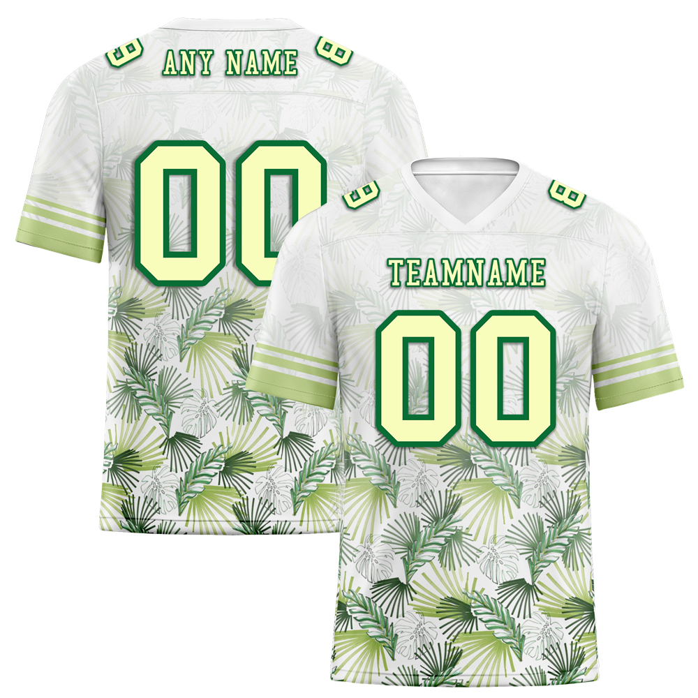 Custom White Hawaii Yellow Personalized Authentic Football Jersey FBJ02-bc0fa90