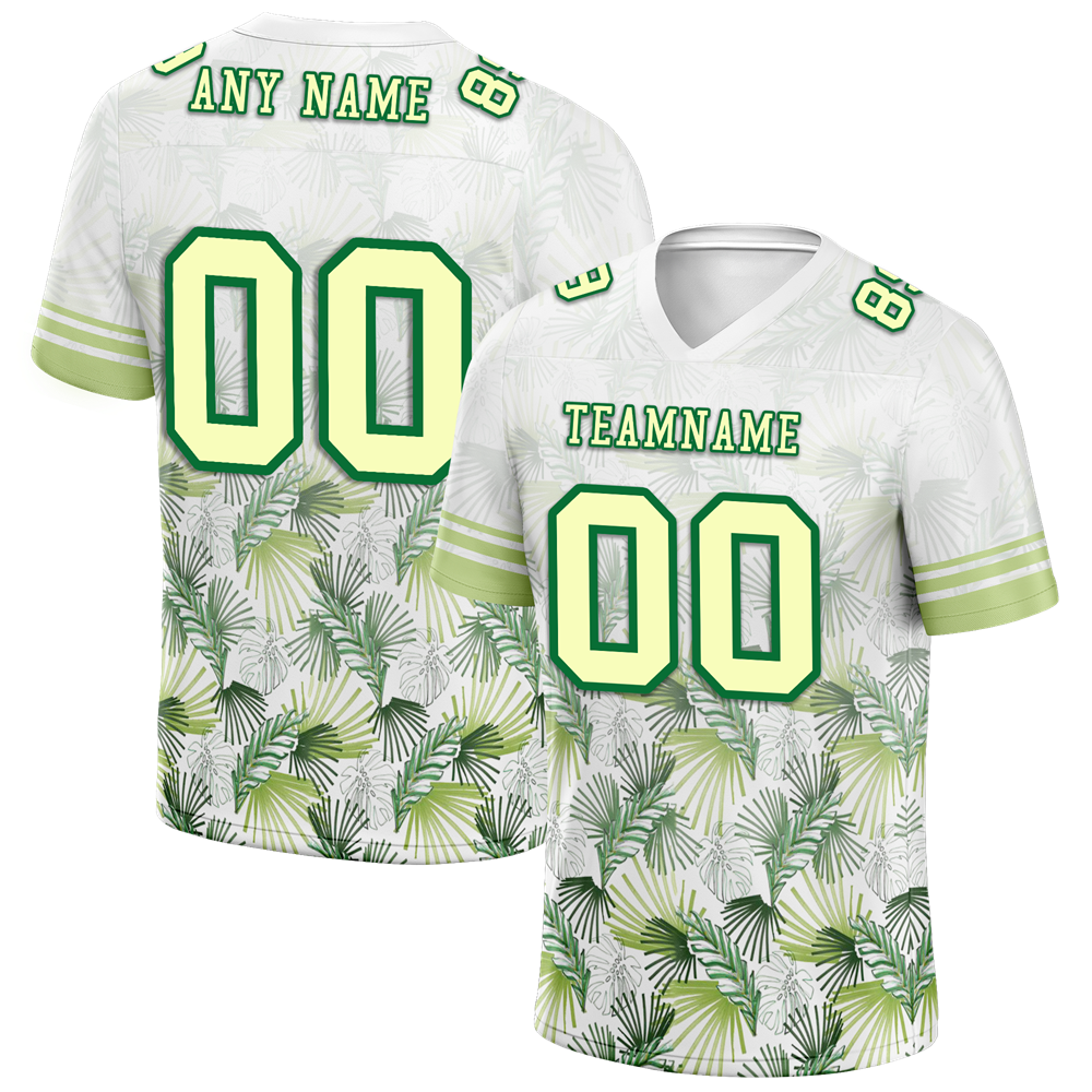 Custom White Hawaii Yellow Personalized Authentic Football Jersey FBJ02-bc0fa90