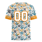 Custom Orange Aqua Hawaii White Personalized Authentic Football Jersey FBJ02-bc0fa9a