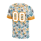 Custom Orange Aqua Hawaii White Personalized Authentic Football Jersey FBJ02-bc0fa9a