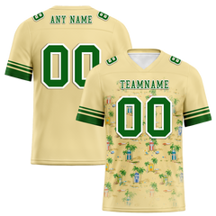 Custom Yellow Hawaii Green Personalized Authentic Football Jersey FBJ02-bc0fa9b