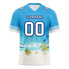Custom Blue Hawaii White Personalized Authentic Football Jersey FBJ02-bc0fa9c