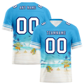 Custom Blue Hawaii White Personalized Authentic Football Jersey FBJ02-bc0fa9c