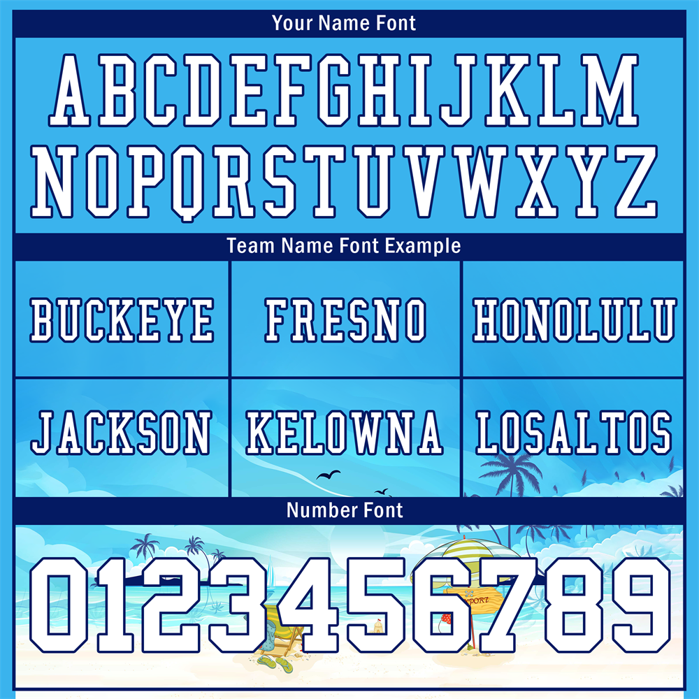 Custom Blue Hawaii White Personalized Authentic Football Jersey FBJ02-bc0fa9c
