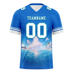 Custom Blue Hawaii White Personalized Authentic Football Jersey FBJ02-bc0fa9d