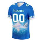 Custom Blue Hawaii White Personalized Authentic Football Jersey FBJ02-bc0fa9d