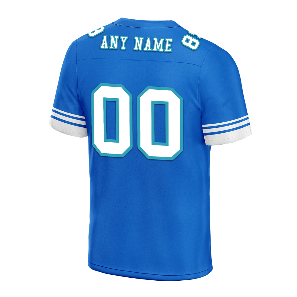Custom Blue Hawaii White Personalized Authentic Football Jersey FBJ02-bc0fa9d