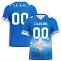 Custom Blue Hawaii White Personalized Authentic Football Jersey FBJ02-bc0fa9d
