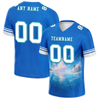 Custom Blue Hawaii White Personalized Authentic Football Jersey FBJ02-bc0fa9d