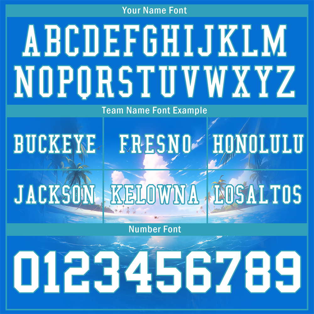 Custom Blue Hawaii White Personalized Authentic Football Jersey FBJ02-bc0fa9d