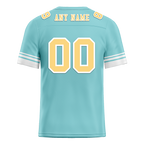 Custom Aqua Hawaii Yellow Personalized Authentic Football Jersey FBJ02-bc0fa9e