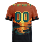 Custom Orange Hawaii Aqua Personalized Authentic Football Jersey FBJ02-bc0fa9f