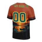 Custom Orange Hawaii Aqua Personalized Authentic Football Jersey FBJ02-bc0fa9f