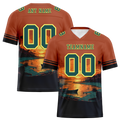 Custom Orange Hawaii Aqua Personalized Authentic Football Jersey FBJ02-bc0fa9f