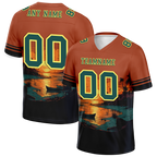 Custom Orange Hawaii Aqua Personalized Authentic Football Jersey FBJ02-bc0fa9f