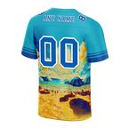 Custom Aqua Hawaii Blue Personalized Authentic Football Jersey FBJ02-bc0fa97