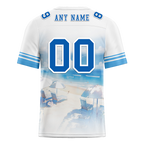 Custom White Hawaii Blue Personalized Authentic Football Jersey FBJ02-bc0fa98