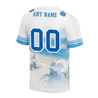 Custom White Hawaii Blue Personalized Authentic Football Jersey FBJ02-bc0fa98