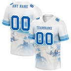 Custom White Hawaii Blue Personalized Authentic Football Jersey FBJ02-bc0fa98